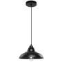 Pendant Lights, Lika Industrial Barn Ceiling Light Fixtures Black Hanging Pendant Lighting for Kitchen Island, Dining Room, Foyer (Black and Flat(One Pack))