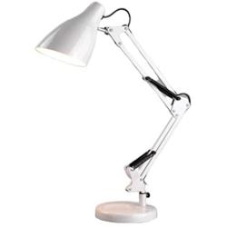 Book Lights Swing Arm LED Desk Lamp Iron Art Table Lamp Adjustable Reading Lights for Living Room Bedroom Study Office Bedside Nightstand Lamp Reading Light (Color : White)