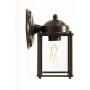CORAMDEO Outdoor Square Coach Light for Porch, Patio, Deck, Barn, Wet Location, E26 Medium Base Socket, Durable Bronze Finish & Clear Glass CORAMDEO Outdoor Square Coach Light for Porch, Patio, Deck, Barn, Wet Location, E26 Medium Base Socket, Durable Bronze Finish & Clear Glass