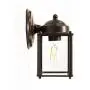 CORAMDEO Outdoor Square Coach Light for Porch, Patio, Deck, Barn, Wet Location, E26 Medium Base Socket, Durable Bronze Finish & Clear Glass