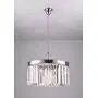 Modern Crystal Chandelier with 2 Tiers Ceiling Light Pendant Crystal Lighting Fixture 5 Lights for Dining Room, Living Room