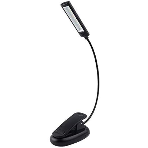 Vech 9 LED USB Rechargeable Reading Light Clip on Headboard，Flexible Book Light for Reading Lamp in Bed at Night ,Night Light Clip on for Desk with 3 Color Levels Brightness