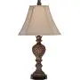 Regio Traditional Table Lamps Set of 2 Carved Brown Leaf Tan Sheer Fabric Square Bell Shade for Living Room Family Bedroom - Regency Hill Regio Traditional Table Lamps Set of 2 Carved Brown Leaf Tan Sheer Fabric Square Bell Shade for Living Room Family Bedroom - Regency Hill