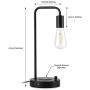 Wireless Charging Desk Lamp – Table Lamp with USB Port and Wireless Charging Pad, Bedside Lamp for Office Bedroom Living Room College Dorm