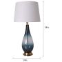 Modern Glass 28 inch Table Lamps for Living Room Set of 2 Bedside Lamps for Bedroom Table Lamp Nightstand Desk Lamps