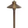 VOLT Flat Hat 12V Brass Path Light (7'' Shade, 25'' Tall)