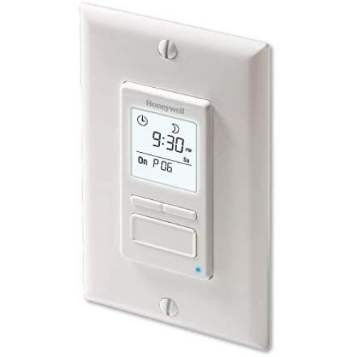 Honeywell Home RPLS740B1008 Econoswitch 7-Day Programmable Light Switch Timer, White