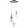 Effimero Multi Pendant Lighting for Kitchen Island | Brushed Nickel Chandelier Cluster Pendant 3 Light Fixture LL-C43-1BN