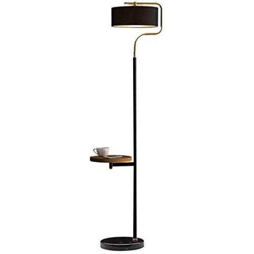 Hsyile KU300244 with USB Charging Ports and Wireless Charging Modern Reading Contemporary Modern Creative Floor Lamp for Living Room Bedroom Office - E26 Bulb Included - with a Table