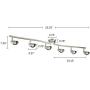 NOMA Track Lighting | Foldable & Adjustable Ceiling Light Fixture | Perfect for Kitchen, Hallway, Living Room, and Bathroom | Brushed Steel, 6-Light NOMA Track Lighting | Foldable & Adjustable Ceiling Light Fixture | Perfect for Kitchen, Hallway, Living Room, and Bathroom | Brushed Steel, 6-Light