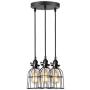 Industrial Retro Pendant Lighting Fixtures, 3-Lights, Adjustable Pendant Light, for Kitchen Living Room Bedroom Hallway