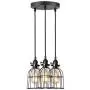 Industrial Retro Pendant Lighting Fixtures, 3-Lights, Adjustable Pendant Light, for Kitchen Living Room Bedroom Hallway