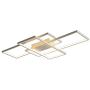 Modern Ceiling Light fixtures AXSHINE Dimmable Light with Remote Geometric Acrylic Chandelier Kitchen Ceiling lamp Bedroom 3light Rectangle Ceiling lamp White Metal led Light 50W 35INCH 3000K-6000K