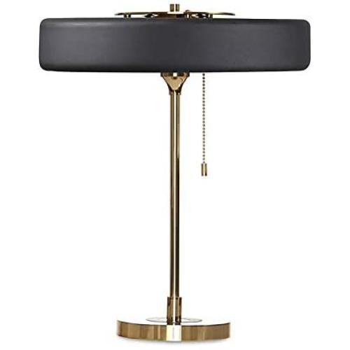 CCSUN LED Round Bedroom Table lamp, Modern Creative Indoor Black Desk lamp G9 3-Lights Desk Light Aluminum for Bedside Reading Living Room Office-Black