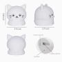 Cat Night Light, Babies Night Lights, Night Light for Kids, Silicone Night-Light, LEDs Lights, 9 Colors Lamp Rechargeable Remote for Toddlers/Boys/Girls/Adults/Bedroom/Bathroom/Outdoor/Camping