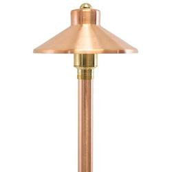 VOLT China Hat 12V Copper Path Light (7'' Shade, 25'' Tall)