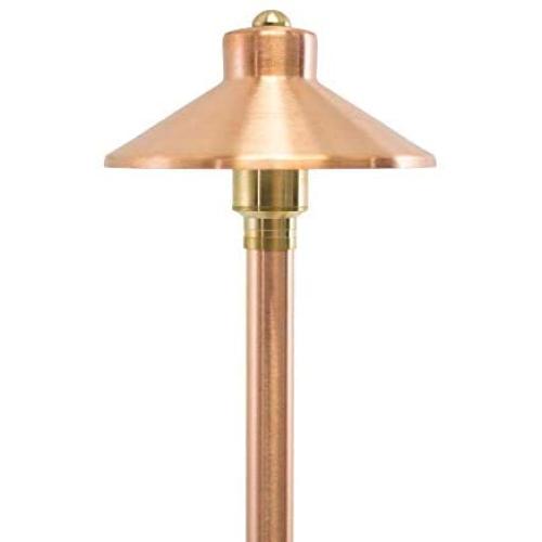 VOLT China Hat 12V Copper Path Light (7'' Shade, 25'' Tall)