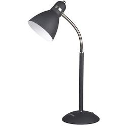 LEPOWER Metal Desk Lamp, Adjustable Goose Neck Table Lamp, Eye-Caring Study Lamps for Bedroom and Office (Sand Black)
