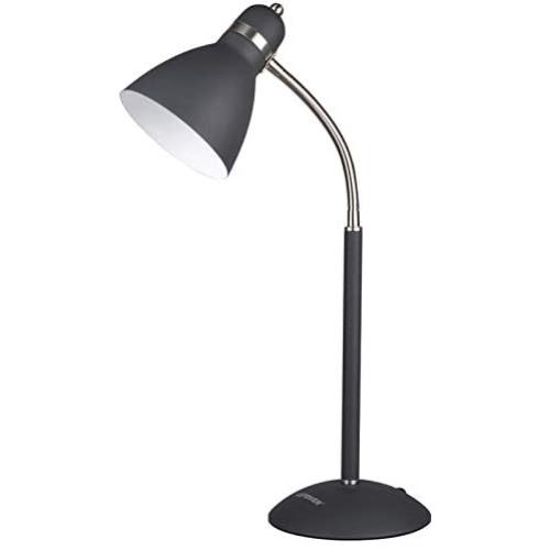 LEPOWER Metal Desk Lamp, Adjustable Goose Neck Table Lamp, Eye-Caring Study Lamps for Bedroom and Office (Sand Black)