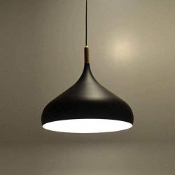 Comtemporary Pendant Light 60W Black Lampshade Industrial Metal Pendant Light Shade Ceiling Hanging Light Fixtures Light Guard 1 Light for Dining Room,Kitchen