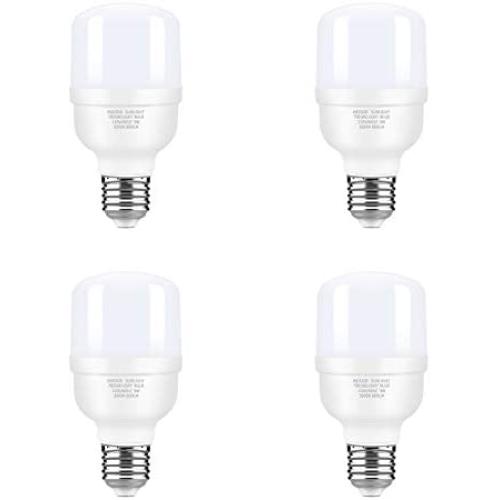 Hisoo 9W LED Full Spectrum Light Bulb Light Therapy Lamp Bulb High CRI Cool White Natural Sunlight Bulb Eye-Care Dimmable Light Lamp Happy Light for Study Office Bedroom Living Room (4pack)