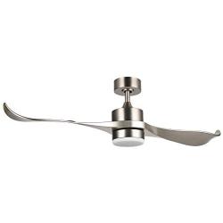 CO-Z 52-Inch Ceiling Fan with 2 Silver ABS Blades and White Glass 15W LED Light Kit, Brushed Nickel Finish (Brushed Nickel)