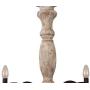 Antique Handmade Wood Chandelier with Drops Farmhouse Pendant Lights for Dining Room, Bedroom and Living Room