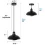 Giluta Industrial Pendant Lighting Rustic Ceiling Hanging Light Fixture Indoor Island Edison Lighting for Kitchen Dining Room Farmhouse, 9.75''D x 6''H. UL Listed