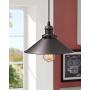 Zeyu Industrial Pendant Light, Vintage Hanging Light Fixture for Dining Room, Oil Rubbed Bronze Finish with Metal Shade, 102-1 ORB