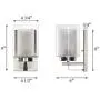 Wall Light 1 Light Bathroom Vanity Lighting with Dual Glass Shade in Brushed Nickel Indoor Modern Wall Mount Light Suitable for Bathroom & Living Room XiNBEi-Lighting XB-W1195-1-BN