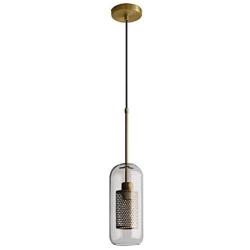 Modo Lighting Modern Pendant Light Cylinder Glass Shade Hanging Lights for Dining Room (Cylinder-5.9'')