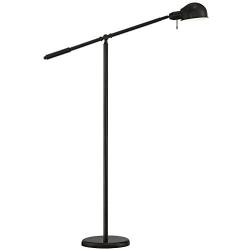 Dawson Modern Pharmacy Floor Lamp Dark Bronze Adjustable Boom Arm and Head for Living Room Reading Bedroom Office - 360 Lighting