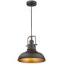 Zeyu Farmhouse Pendant Light, 1-Light Industrial Hanging Light Fixture 11-inch, Oil Rubbed Bronze Finish, 016-1 ORB