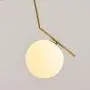 Modo Lighting Pendant Light Industrial Fixture, Golden with Frosted Glass Globe Shade Adjustable Island Kitchen Living Room Ceiling Lamp (9.8'')