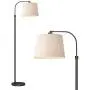 Oneach Modern Floor Lamp for Living Rooms LED Contemporary Arc Standing Lamps for Bedrooms Accent Tall Pole Light for Reading with Hanging Lamp Shade Black