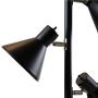 Dorm 3 Light Floor Lamp with 3 Adjustable Reading Room Lights by Lightaccents - Tree Style Standing Lamp with Adjustable Lights - Floor Standing Pole Light - Living Room Lamp (Black)