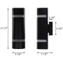 Outdoor Wall Light in D Shape with Aluminum Modern Wall Sconce Black Water Proof Wall Mount Light Suitable for Garden & Patio XiNBEi-Lighting XB-W1112-BK