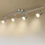 DLLT 4-Light Led Track Lighting Kit, Flush Mount Spotlight Ceiling, Directional Ceiling Light for Kitchen, Dining Room, Bedroom, Office, Brushed Nickel, GU10 Bulbs Included DLLT 4-Light Led Track Lighting Kit, Flush Mount Spotlight Ceiling, Directional Ceiling Light for Kitchen, Dining Room, Bedroom, Office, Brushed Nickel, GU10 Bulbs Included
