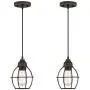 LIT-PaTH Pendant Lighting Fixture for Kitchen and Dining Room, Hanging Ceiling Lighting Fixture, E26 Medium Base, Metal Construction with Oil Rubbed Bronze Finish, Bulb not Included, 2-Pack