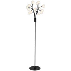 ZXY-NAN Floor Lamp Modern Black Creative Flower Shape Wrought Iron Glass Led Standing Lamp 1.78M for Living Room Bedroom Bedside Reading Office