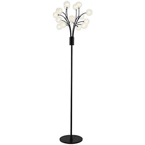 ZXY-NAN Floor Lamp Modern Black Creative Flower Shape Wrought Iron Glass Led Standing Lamp 1.78M for Living Room Bedroom Bedside Reading Office ZXY-NAN Floor Lamp Modern Black Creative Flower Shape Wrought Iron Glass Led Standing Lamp 1.78M for Living Room Bedroom Bedside Reading Office