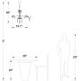 Modern Contemporary K9 Crystal Chandelier with 5 Lights Pendant Light with Crystal Drops,Ceiling Light Fixture for Dining Room, Bedroom, Living Room,Chrome
