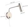 Wall Mounted Lamp, Joossnwell Sconce Light with Plug in Cords Wall Reading Light with Switch for Living Room Bedroom Warm White 3000K