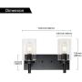 VINLUZ 2 Light Sconces Wall Lighting Black Modern Wall Lamp with Clear Glass Shade Bathroom Vanity Light, Industrial Vintage Wall Mounted Light Fixtures Bedroom Kitchen Stairs
