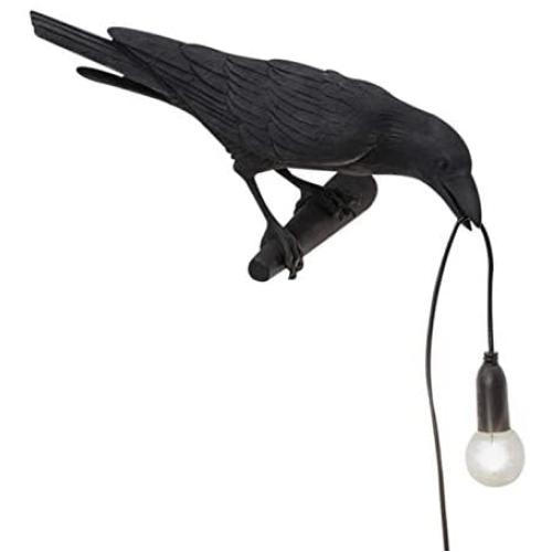 NBGF Birds Lamp Crow Resin Lamp Birds Table Lamps Bedroom Resin Crow Desk Lamp Bedside Light Wall Sconce Modern Table Lamps for Living Room Bedroom Decoration