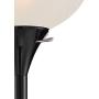 Bingham Modern Torchiere Floor Lamp 3-Light Tree Black Metal White Shades for Living Room Reading Bedroom Office Uplight - 360 Lighting
