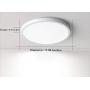 LED Ceiling Light TanKing Flush Mount 9.05 Inches 6500K 24W Disc Light, 2160LM Round Panel Light for Living Room, Kitchen, Bedroom, Hallway, Hotels and Offices (Daylight White)