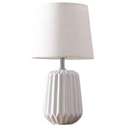 Ceramic Table Lamp E27 Screw Mouth Bedroom Bedside Lamp Modern Simple Study Room Reading Lamp Remote Control Dimming Lamp (Color : White, 规格 Specification : Remote Control Switch)