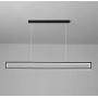 LITFAD Rectangle Ceiling Hanging Light Fixture Modern LED Pendant Lighting Minimalism Metal Dining Room LED Island Pendant in Black for Living Room Restaurant Bar, White Light