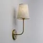 Pathson Vintage Wall Sconce, 1-Light Wall Light with Linen Fabric Lamp Shade, Industrial Wall Mounted Fixture for Bedroom Living Room, Antique Brass Finish 2-Pack (Antique)